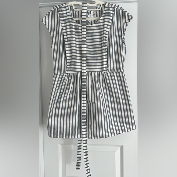 SERAPHINE Solene Panelled Maternity & Nursing Top - Blue stripes - Size 4/Small - Picture 7 of 12